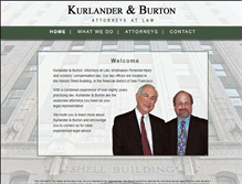 Tablet Screenshot of kurlanderburtonlaw.com